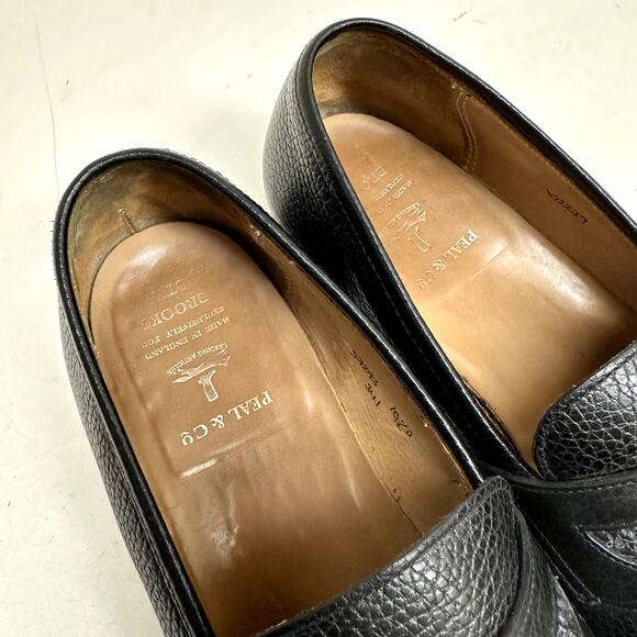 Crockett & Jones x Peal & Co. x Brooks Brothers Loafer Black Harris Tweed 10.5 - Picture 8 of 12